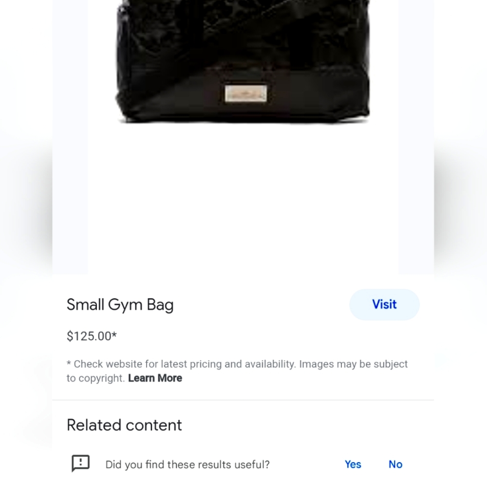 Kendall and Kylie medium gym bag with a zipper at the bottom